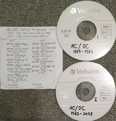 CD MP3 дискография AC/DC - 2 CD