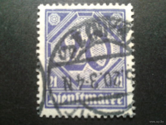 Германия 1920 служебная марка 19