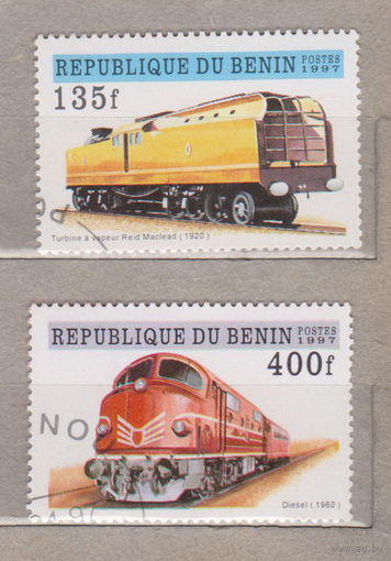 Железная дорога Поезда Локомотивы Бенин 1997  год год  лот  1085
