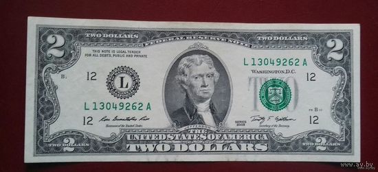 2 доллара США 2009 г., L 13049262 A, AU
