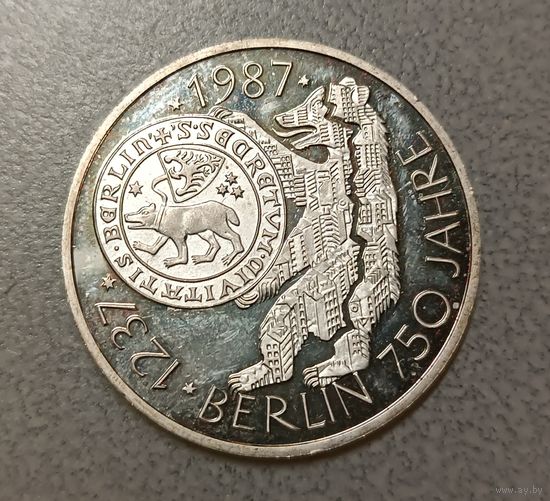 Германия 10 марок, 1987. 750 лет городу Берлин.