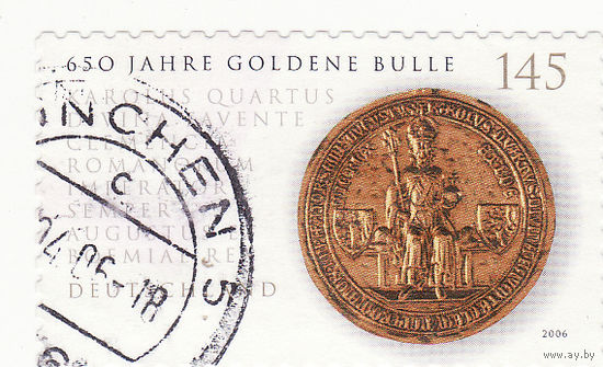 Золотая печать короля Карла IV на "Золотом быке" 2006 год