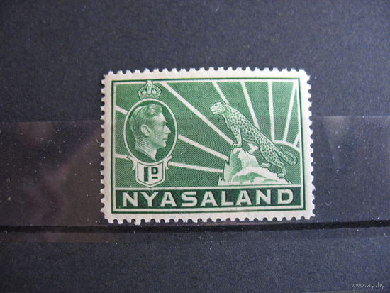 Брит. Ньясаленд. Символ колонии гепард. (разновидность по цвету одного из 2 марок номиналом 1 d) 1938 г.  см. условие.