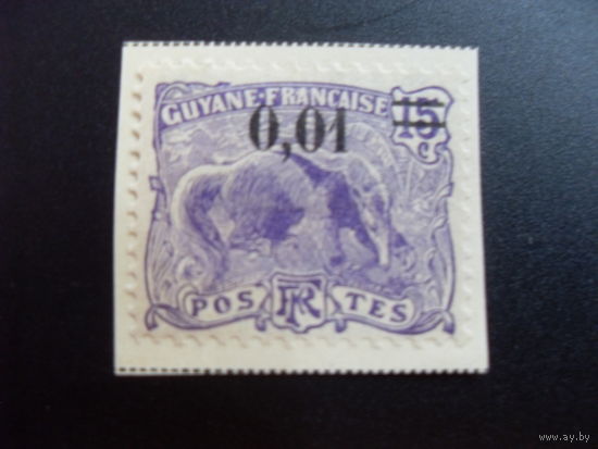 Франция. Французские колонии (Гвиана) 1922 Mi:FR-GY 94 муравьед