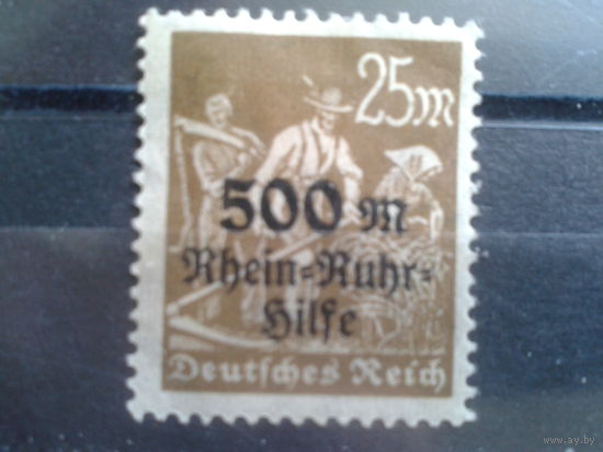 Германия 1923 Стандарт, Надпечатка Помощь Рейну
