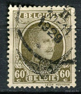 Бельгия - 1929/1930 - Король Альберт I 60С с надпечаткой. Dienstmarken - [Mi.4d] - 1 марка. Гашеная.  (Лот 37EW)-T25P3