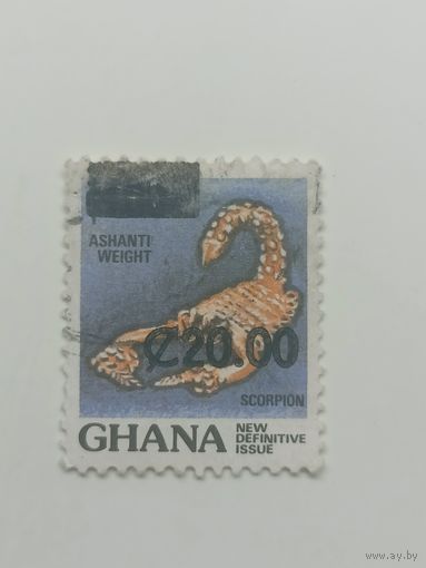 Гана 1988. Фауна, флора и культура Ганы. надпечатка с доплатой