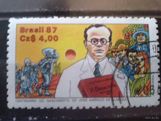Бразилия 1987 День книги, писатель