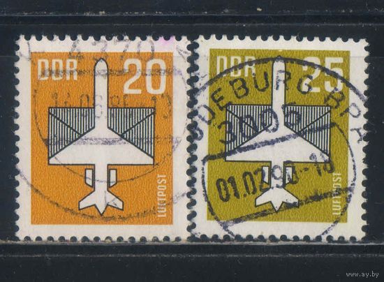 Германия ГДР Авиапочта 1983-7 Самолет Письмо Стандарт #2832,3129