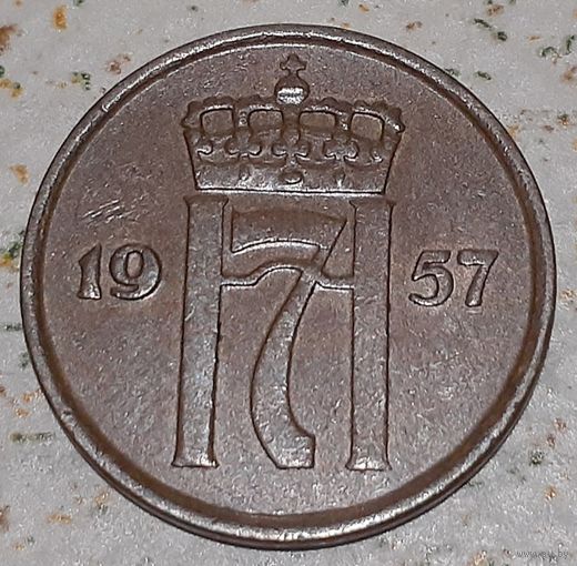 Норвегия 2 эре, 1957 (15-3-18)