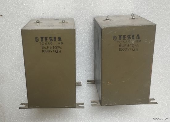 Конденсаторы TESLA ТС669 МР  8,0 мкФ х 1000 В.