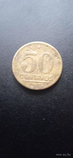 Бразилия 50 сентаво 1949 г.