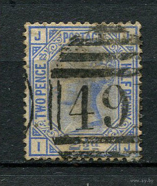 Великобритания - 1880/1881 - Королева Виктория 2 1/2P - [Mi.59] - 1 марка. Гашеная.  (Лот 93Q)