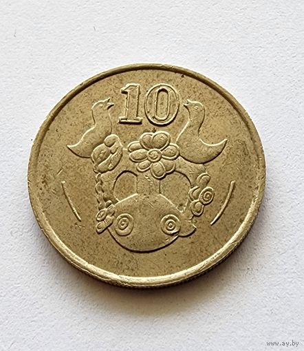 Кипр 10 центов, 1990