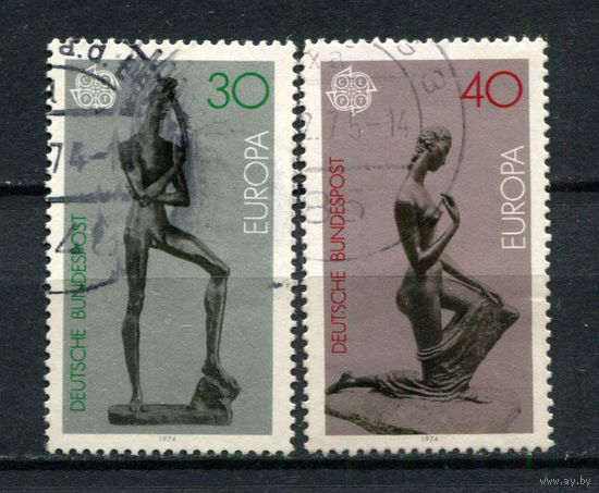 ФРГ - 1974 - Европа (C.E.P.T.) - Скульптуры - [Mi. 804-805] - полная серия - 2 марки. Гашеные.  (Лот 21Bi)