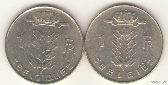 Пара: 1 франк 1972 г. Q: KM#142 и E: KM#143