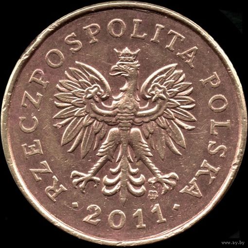 Польша 5 грошей 2011 г. Y#278 (22-6)