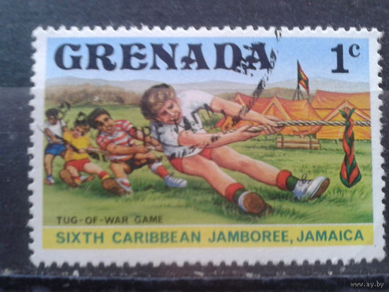 Гренада 1977 Скауты, перетягивание каната