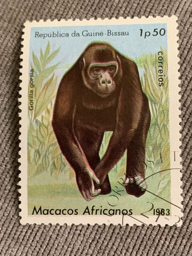 Гвинея-Бисау 1983. Макака. Марка из серии