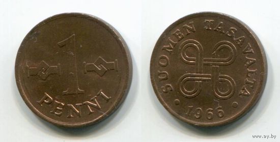 Финляндия. 1 пенни (1966, XF)