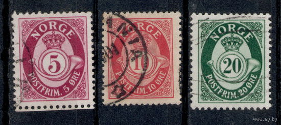 Норвегия 1962 /Стандарт / Почтовые Горны  3 марки