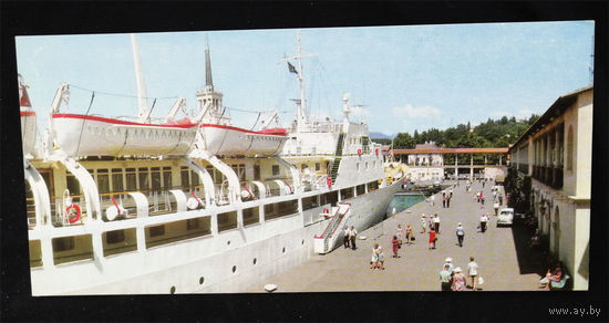 Сочи. В морском порту. Виды. 1969 год. Чистая #0020-V2P10