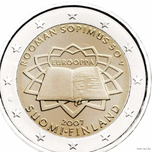 2 евро 2007 Финляндия Серия 50-летие подписания Римского договора