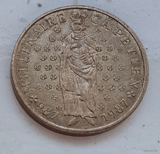 Франция 10 франков, 1987 Тысячелетие династии Капетингов 4-14-2