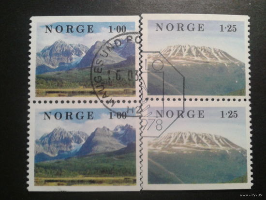 Норвегия 1978 ландшафты полная серия 2 сцепки Mi-3,0 евро гаш.
