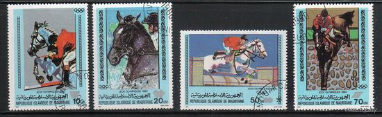 Мавритания-1979(Мих.699-702) , гаш. , Спорт, ОИ-1980, Лошади(полная серия)