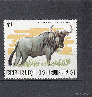 Фауна. Буйвол. Бурунди. 1982. 1 марка. Michel N 1594 (160,0 е)