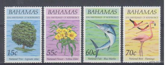[114] Багамы 1993. Фауна,флора,рыба,пти ца. СЕРИЯ MNH. Кат.9,5 е.