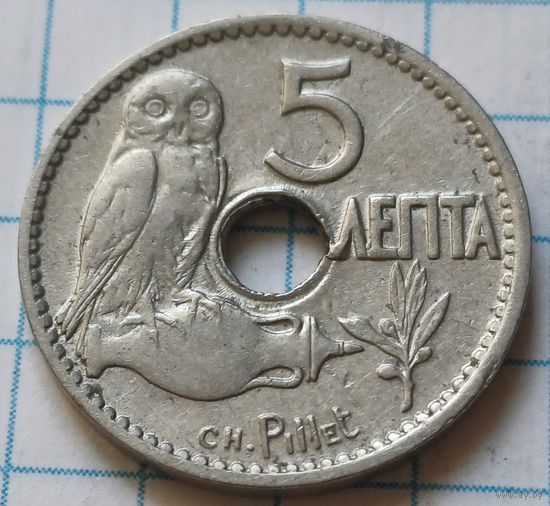 Греция 5 лепт, 1912     ( 4-1-6 )