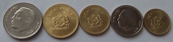 Марокко набор из 5 монет.