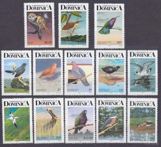 1989 Доминика 1004IIC-1017IIC Птицы 27,00 евро