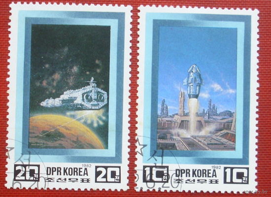 КНДР. Космос. ( 2 марки ) 1982 года. 4-10.