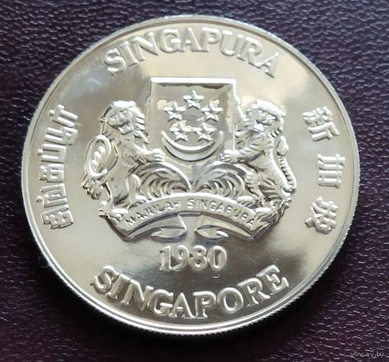 Сингапур 10 долларов, 1980 Спутники связи
