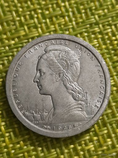 Французская Западная Африка 1 франк 1948 г