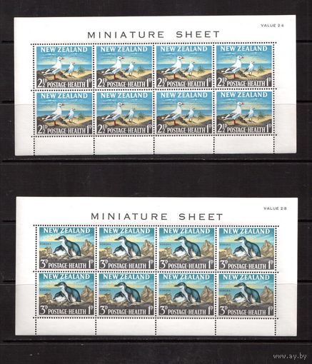 Новая Зеландия-1964,(Мих.433-434)  ** , Фауна(птицы,пингвины) 2 м/л