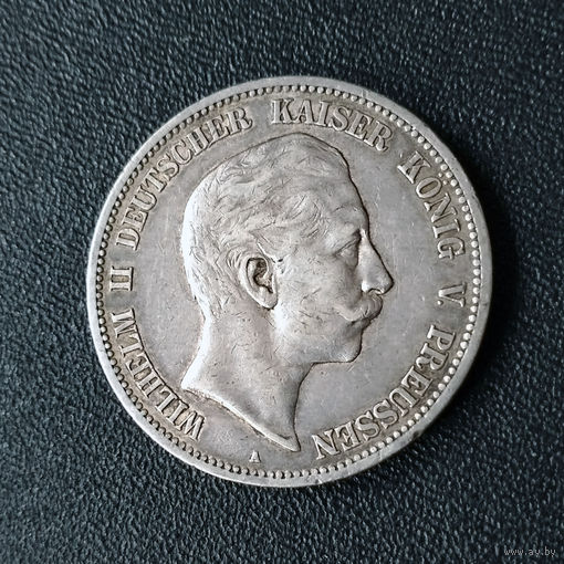 5 марок 1908, Пруссия, А. XF