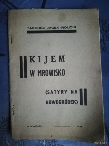 Книга польша Kijem w mrowisko 1936