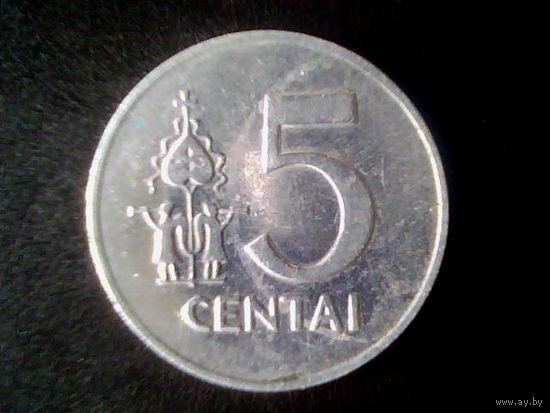 Монеты.Европа.Литва 5 Центов 1991.