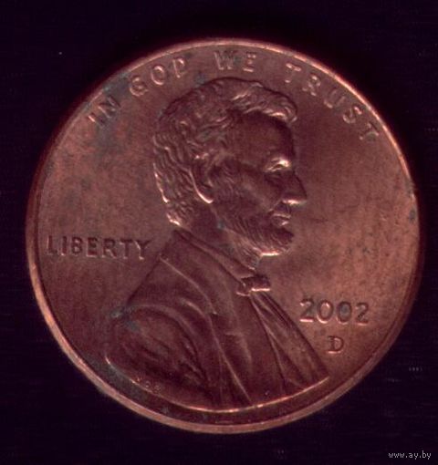 1 цент 2002 год D США