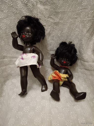 Куклы пара Негритята советские клеймо ЛЕНИГРУШКА СОХРАННОСТЬ ОТЛИЧНАЯ