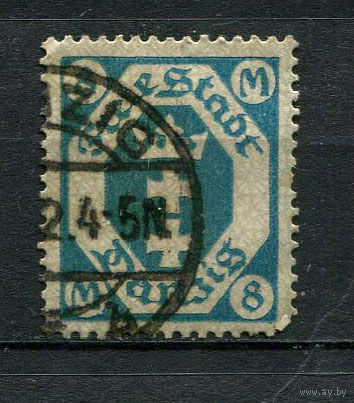 Вольный город Данциг - 1922 - Герб 8M - [Mi.105] - 1 марка. Гашеная.  (Лот 148CC)