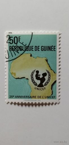 Гвинея 1971.  25 лет ЮНИСЕФ