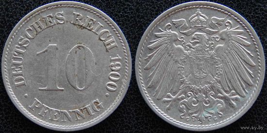 YS: Германия, Рейх, 10 пфеннигов 1900G, KM# 12 (2)