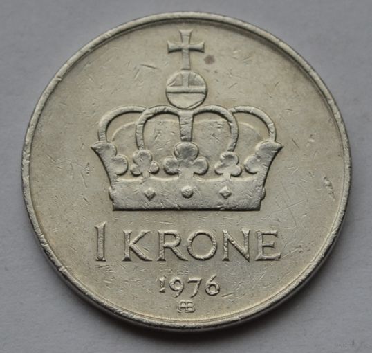 Норвегия, 1 крона 1976 г.