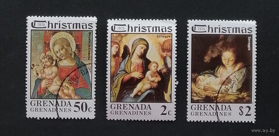 Гренада Гренадина 1975 / Религия. Рождество . Живопись. 3 марки из серии