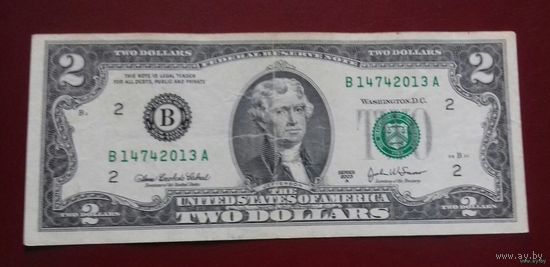 2 доллара США 2003 г., B 14742013 A, VF
